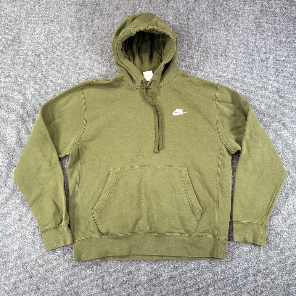 Nike Hoodie Mens Medium Pullover Swoosh Kangaroo‎ Pocket Sweatshirt Athletic